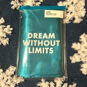 Satin blue pillow case